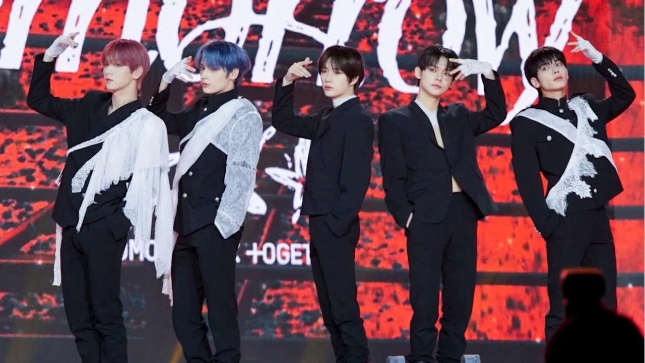 TXT Holds Press Conference for New Album at Korea University