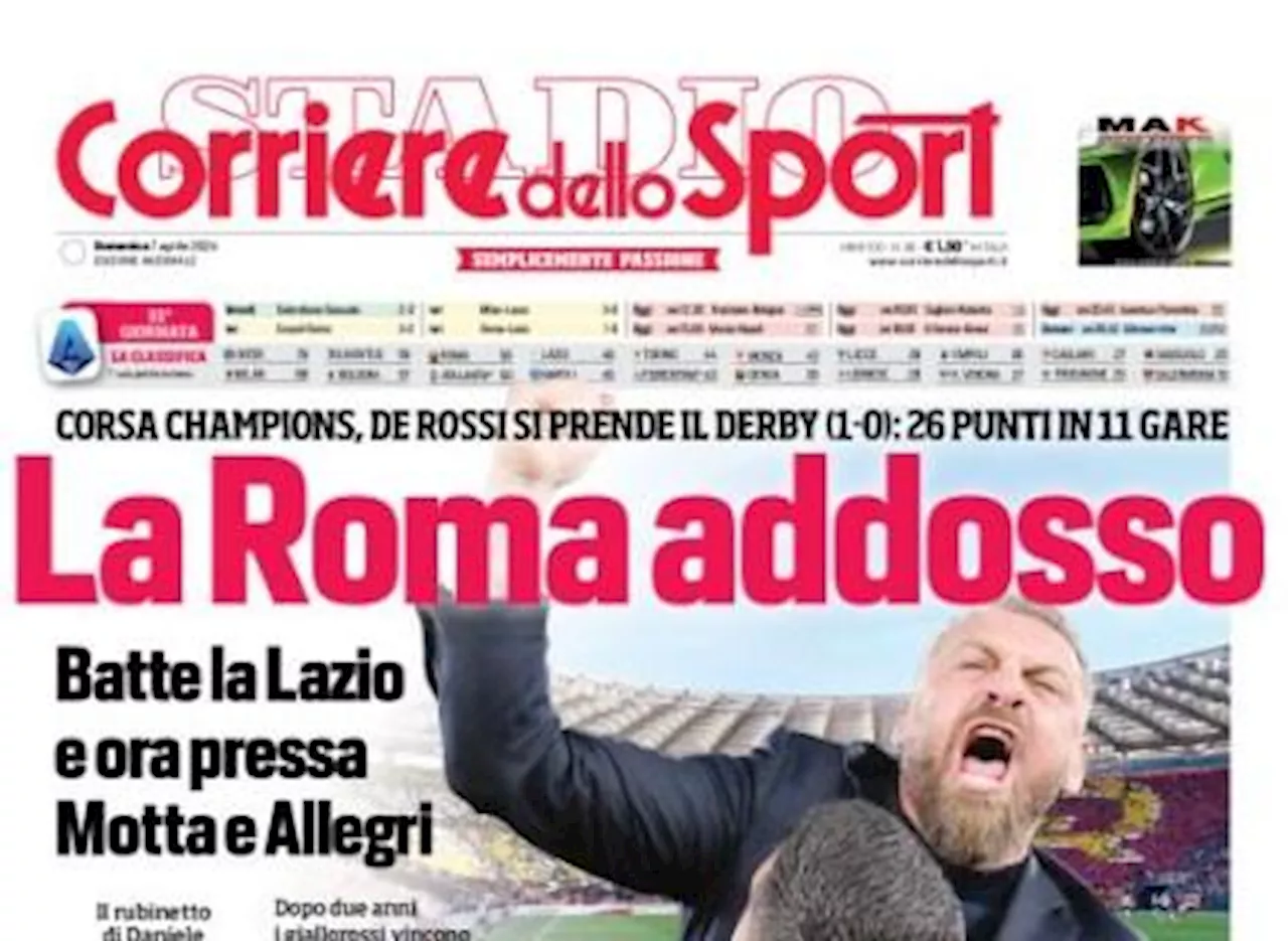 Corriere dello Sport sulle parole di Allegri: 'La Juve è da meno 20'