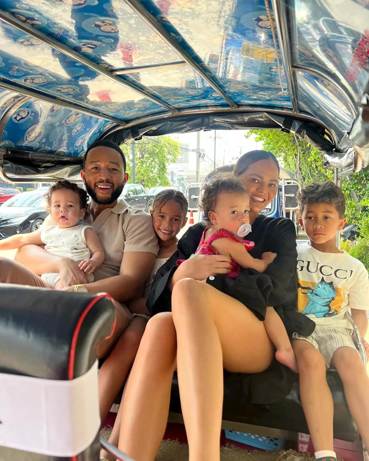 John Legend and Chrissy Teigen Brought ‘All of Our Babies’ to Thailand