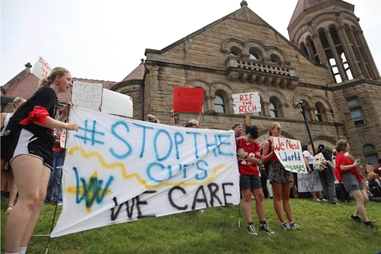 West Virginia University Students Protest Cuts to Programs