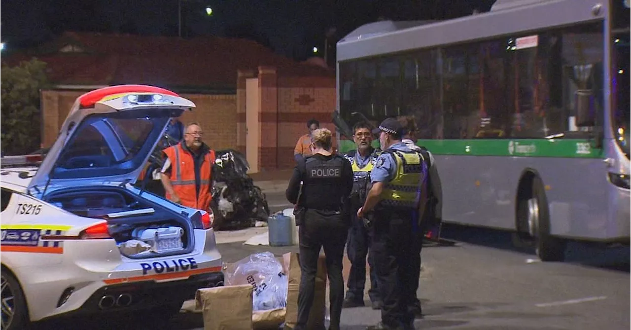 Police find drugs, thousands of dollars in car after Perth bus crash