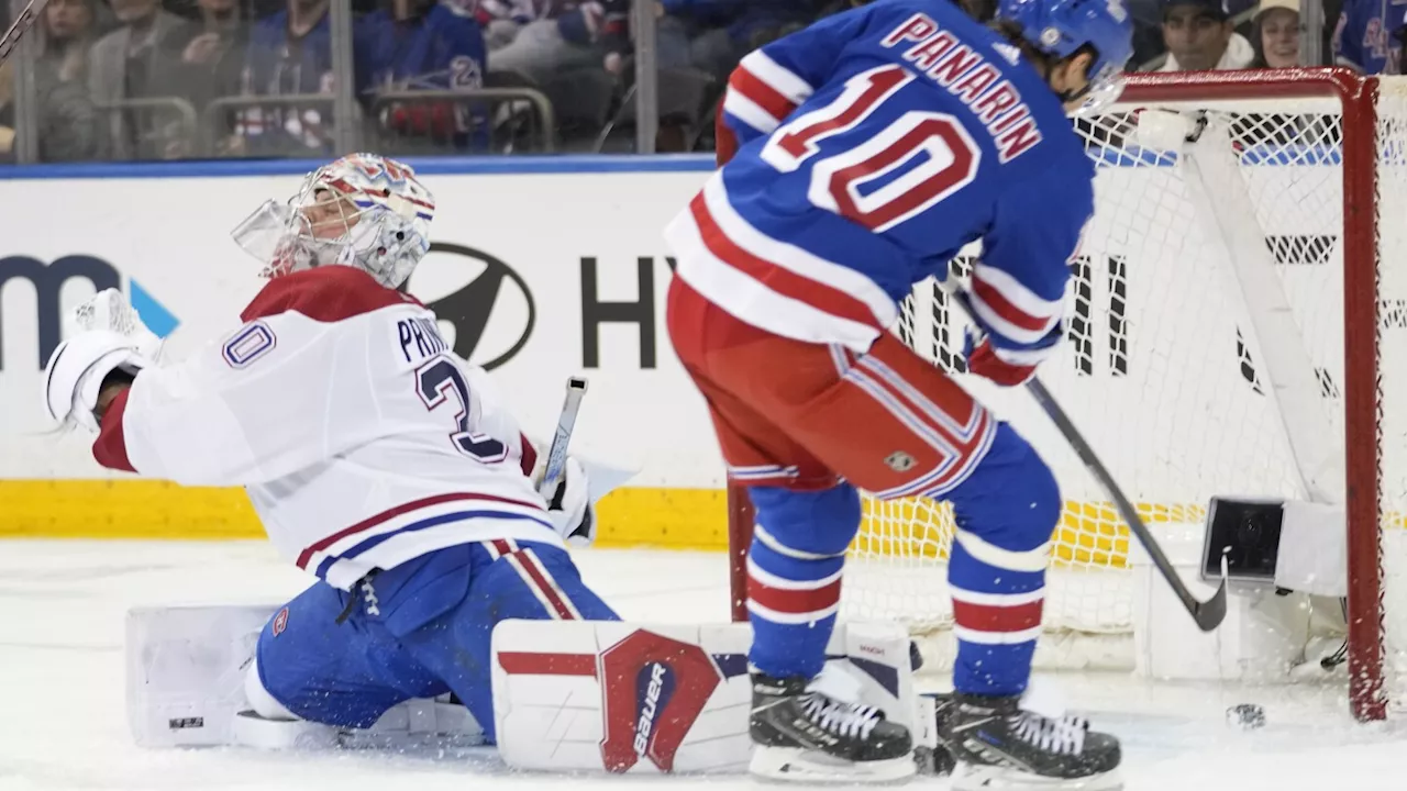 Rangers tie franchise record with 53rd win beat Canadiens 5-2