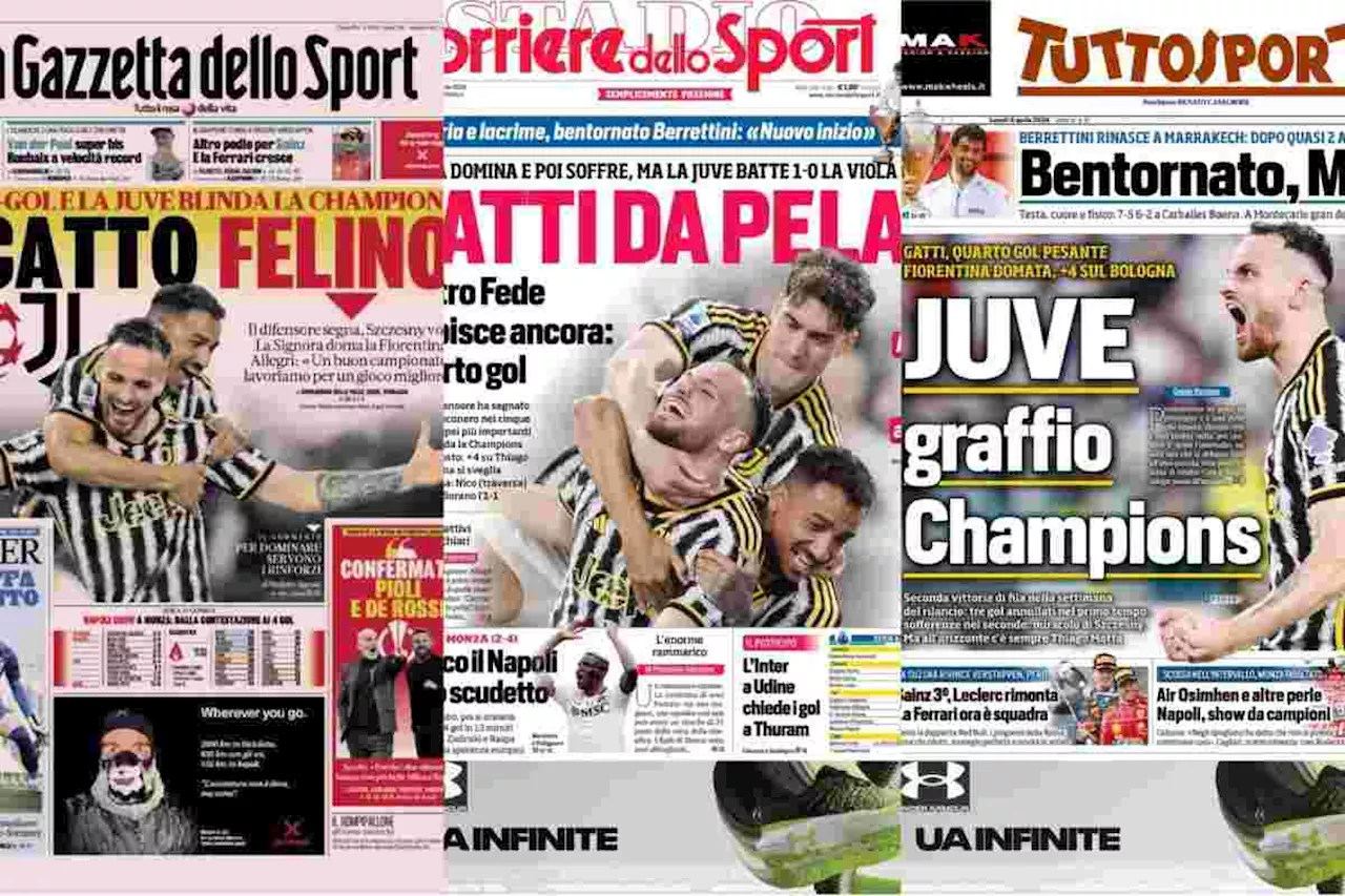 Rassegna stampa, le prime pagine dei quotidiani sportivi dell’8 aprile