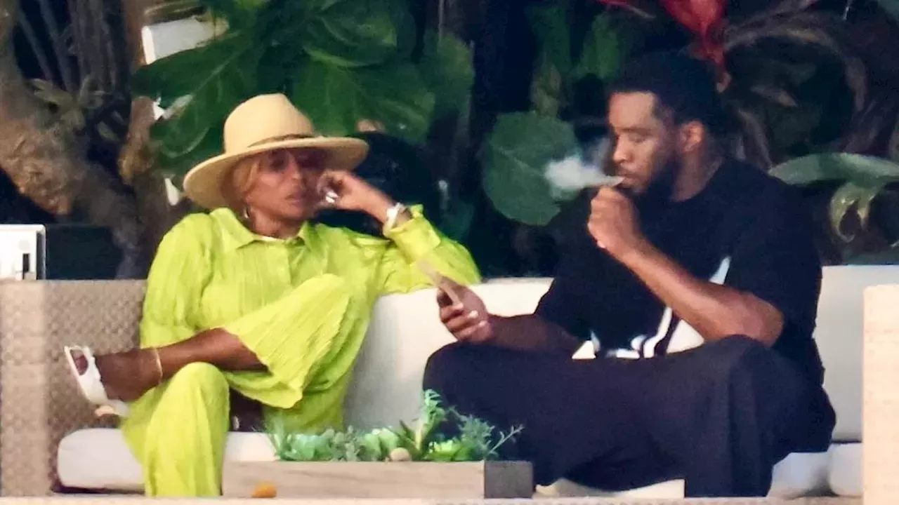 Tvshowbiz: Sean 'Diddy' Combs chats with his mother Janice and smokes a ...