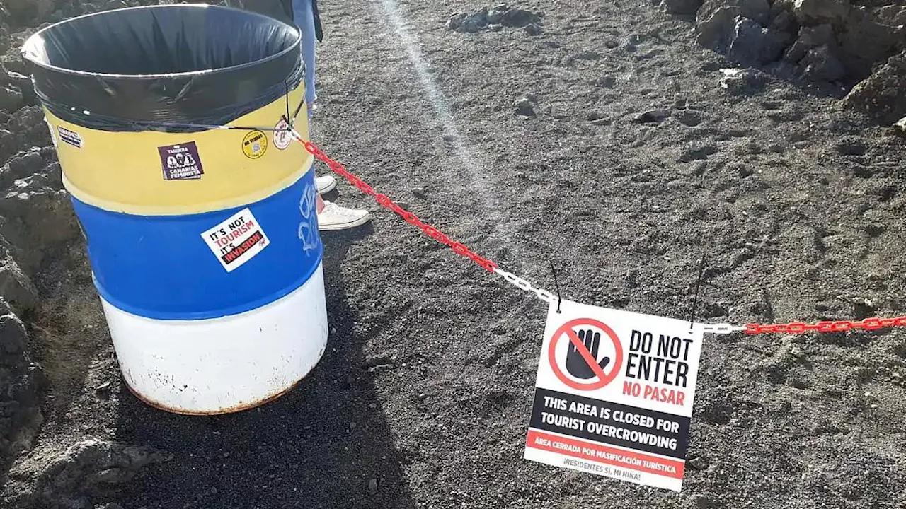 Lanzarote locals launch new dirty tricks campaign against holidaymakers: Fake 'closed due to tourism...