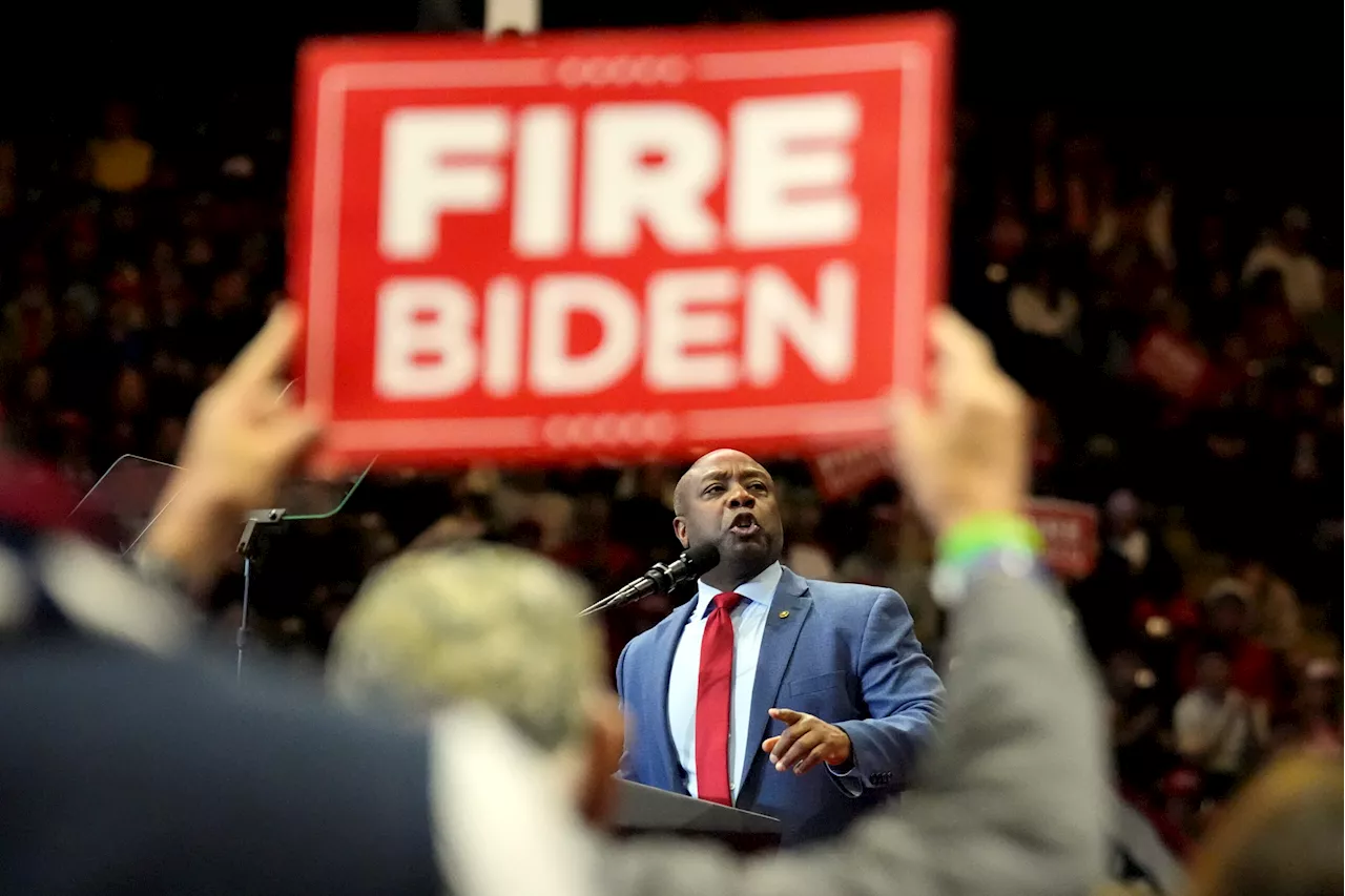 Biden’s ‘you ain’t black’ comment comes back to bite him as Tim Scott mocks the president leaking minority voters