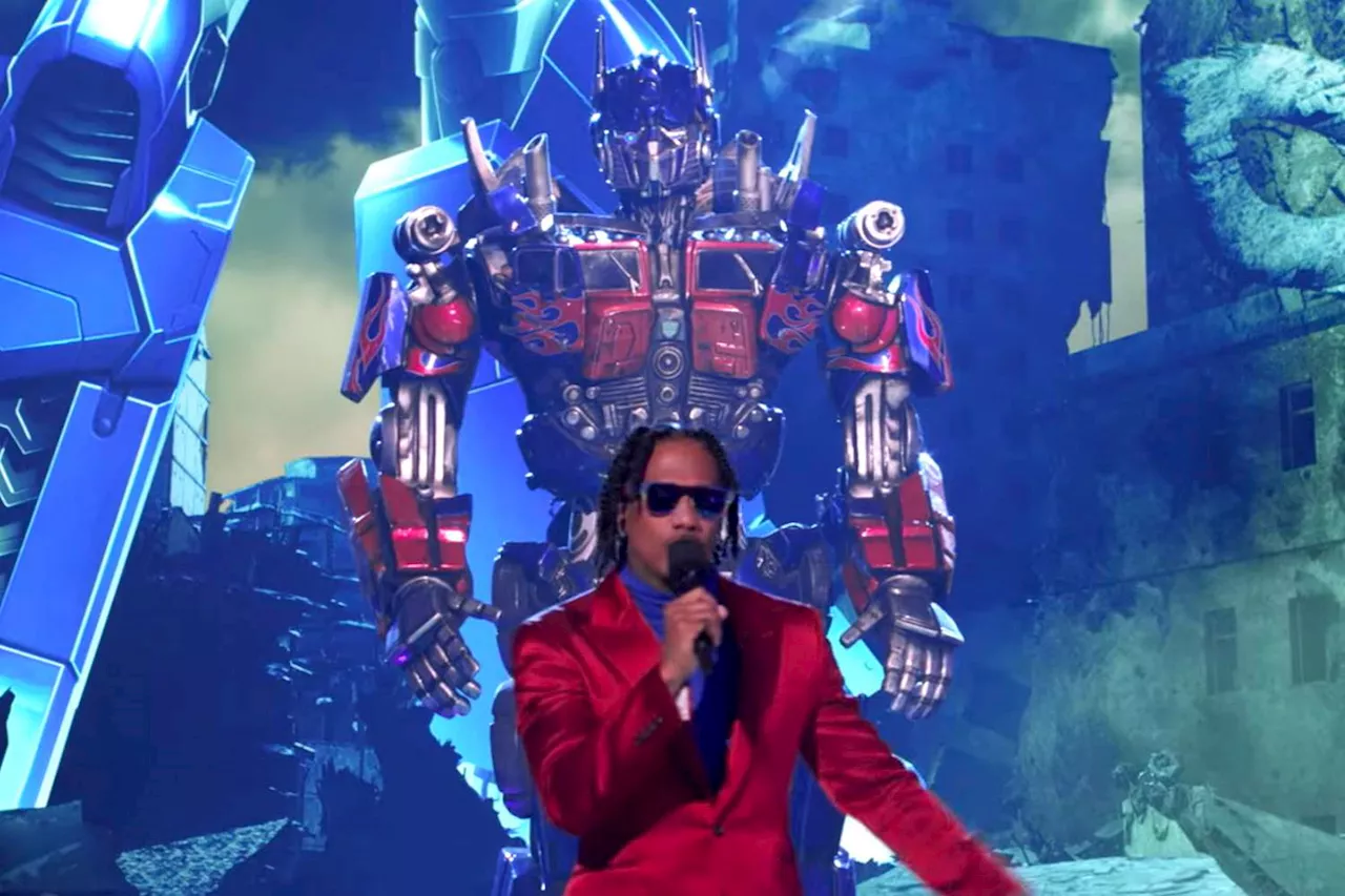 Watch larger-than-life Optimus Prime stomp the Masked Singer stage in Transformers Night first look