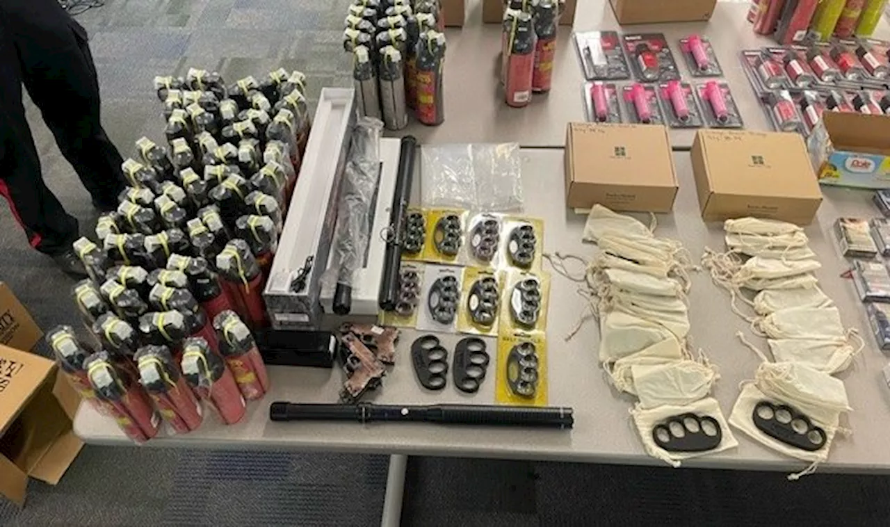 Community complaints lead police to seize weapons sold at central Edmonton smoke shop