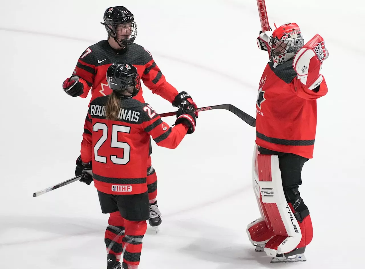 Canada blanks Czechs 5-0 in women’s world hockey, United States up next