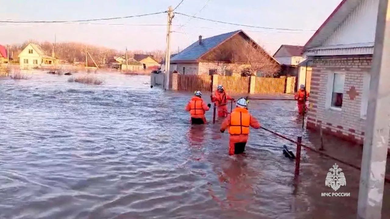 Record flood waters rise in Russia's Urals, forcing thousands to evacuate