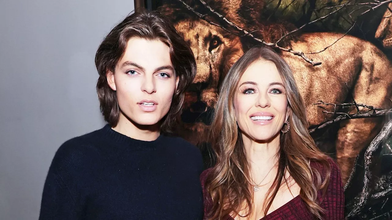 Elizabeth Hurley and Son Damian Share Fashion Items