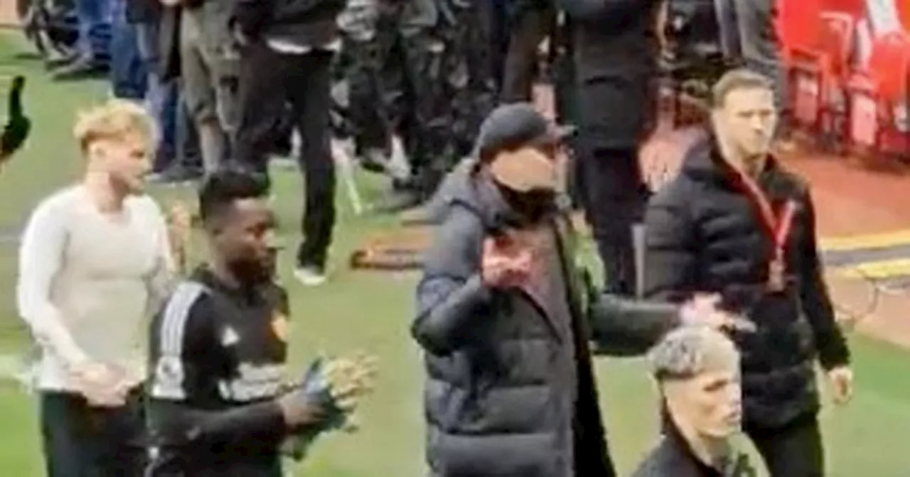 Footage emerges of Jurgen Klopp's reaction to Man Utd fans' brutal chant