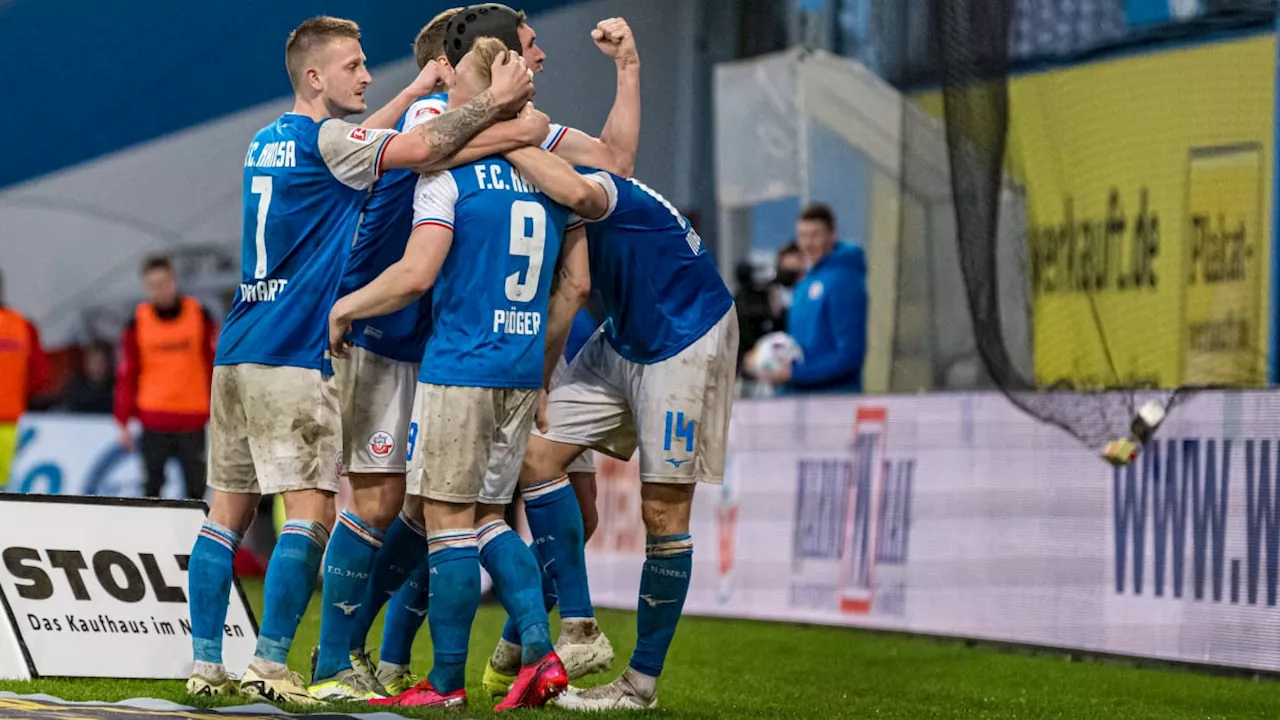 Hansa Rostock gewinnt gegen dezimierte Wiesbadener