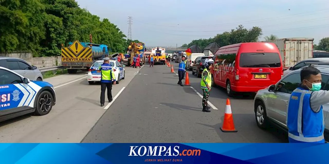 'Contraflow' KM 48 sampai KM 70 yang Ditutup Imbas Kecelakaan Beruntun di Tol Cikampek Sudah Dibuka