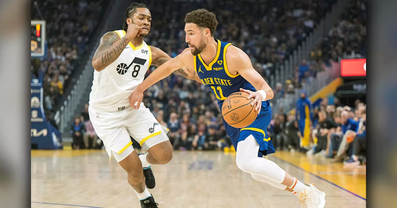 Thompson scores 32 points as Curry rests, Warriors beat stumbling Jazz