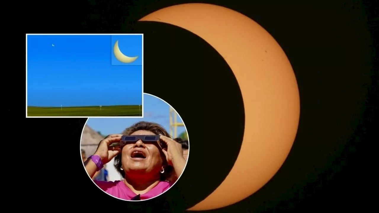 Así se verá el eclipse solar en Veracruz hoy lunes 8 de abril, según video simulador