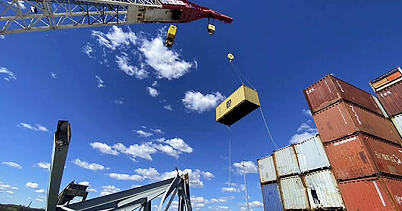 Salvage crews have begun removing containers from the ship that collapsed Baltimore's Key bridge