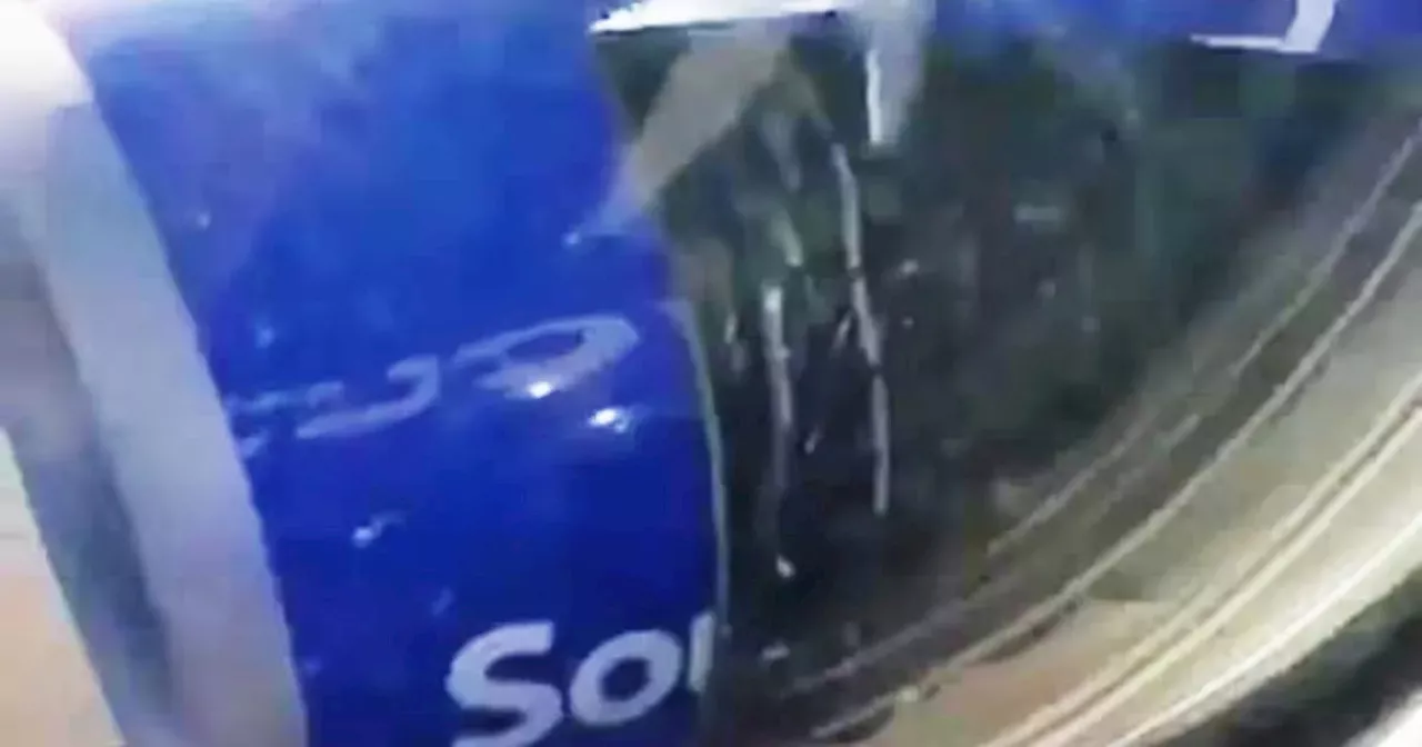 Así se desprendió el fuselaje del motor de un avión Boeing de Southwest Airlines