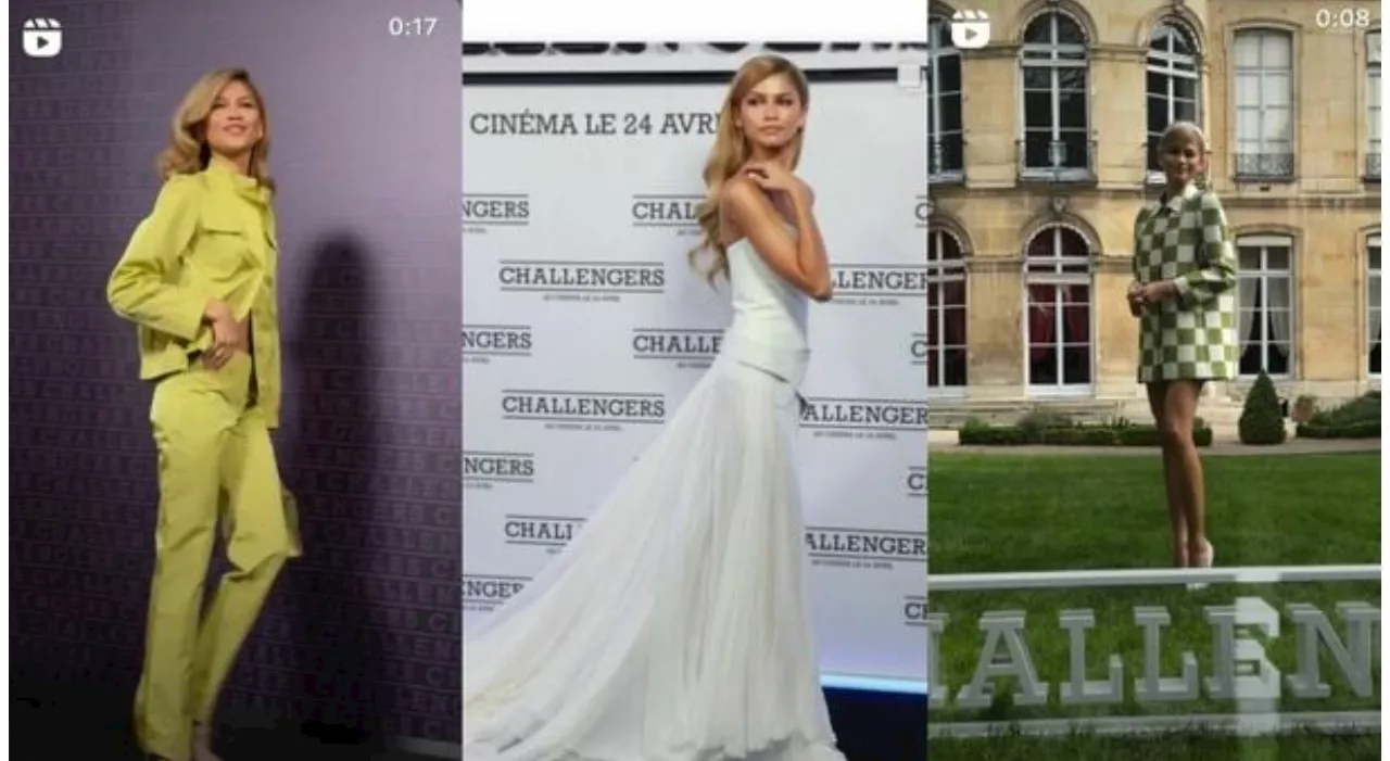 Zendaya, tre outfit Vuitton in un giorno per la premier del fim di Guadagnino a Parigi. E arriva anche a Che t