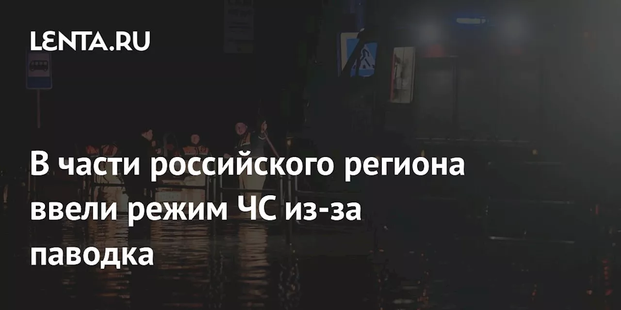 В части российского региона ввели режим ЧС из-за паводка