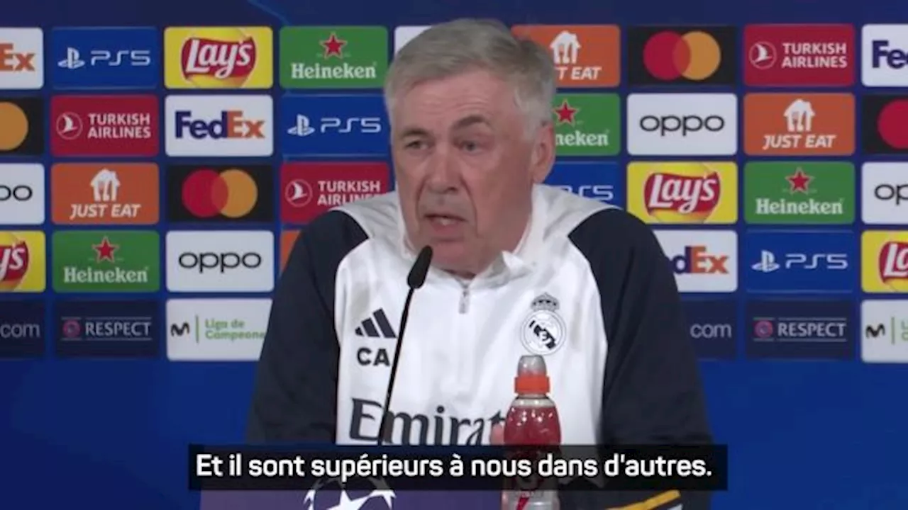 Carlo Ancelotti (Real Madrid) : « On pourra parler de supériorité après les 180 minutes » contre Manchester...