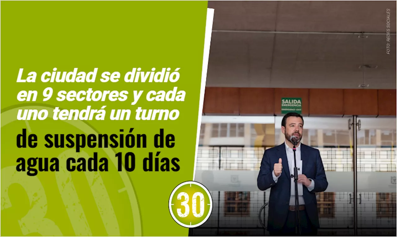 Así operarán las restricciones de agua para mejorar los niveles de los embalses en Bogotá