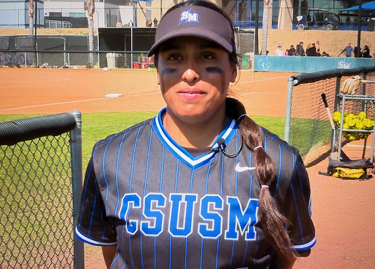 Historic double play at Cal State San Marcos, as Jillian Albayati plays in softball and baseball games on same day