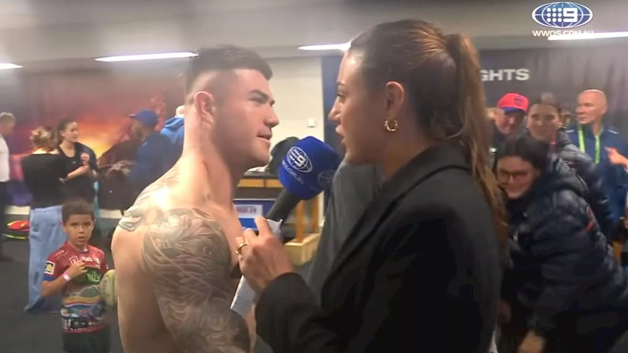 Ch9 star shuts down player’s kiss on air