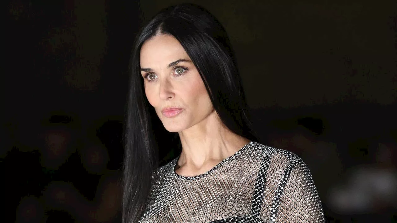 Demi Moore wows in fully sheer gown