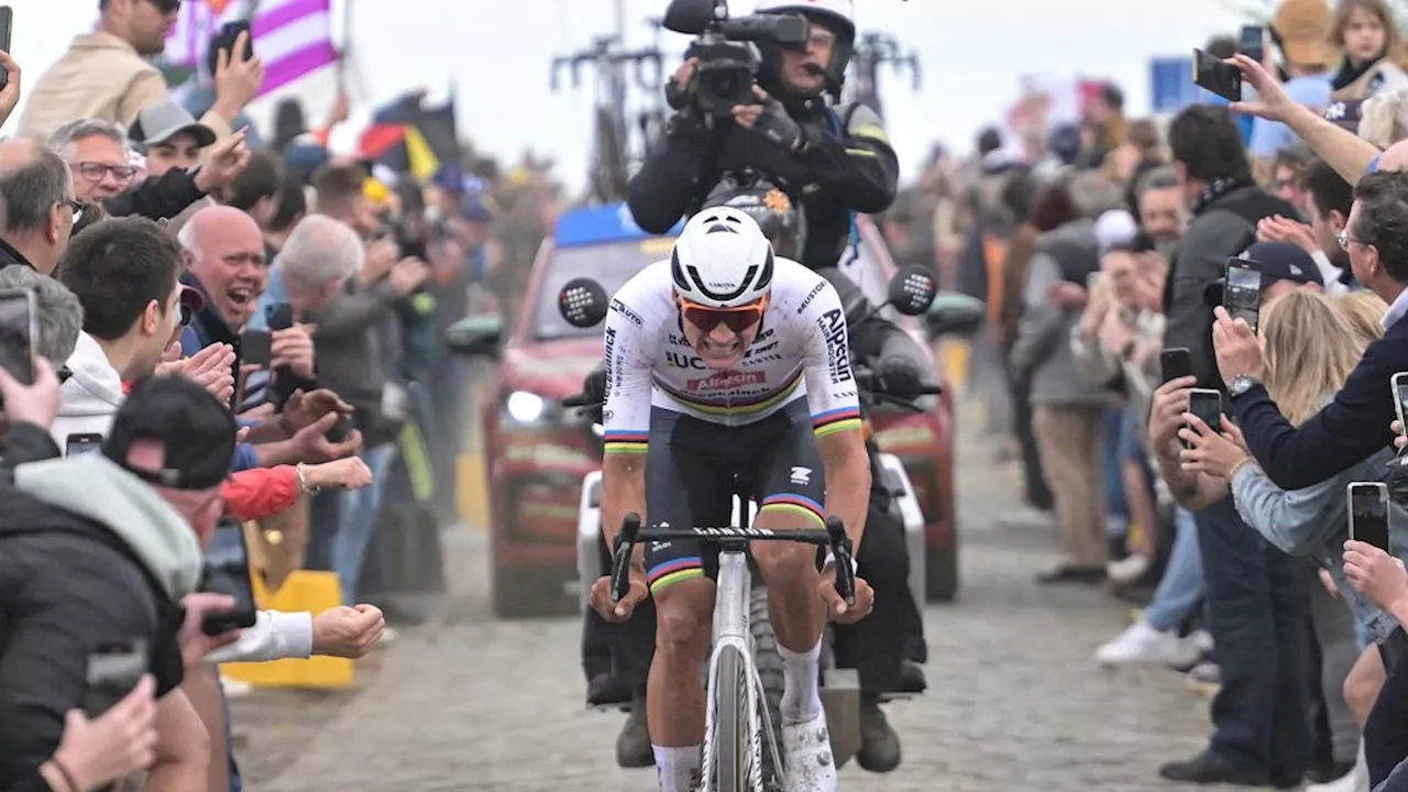 Aangifte tegen vrouw die pet gooide naar Mathieu van der Poel tijdens Parijs-Roubaix