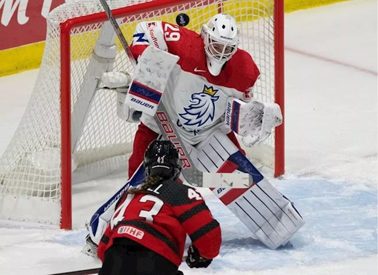 Canada blanks Czechs 5-0 in women's world hockey, United States up next