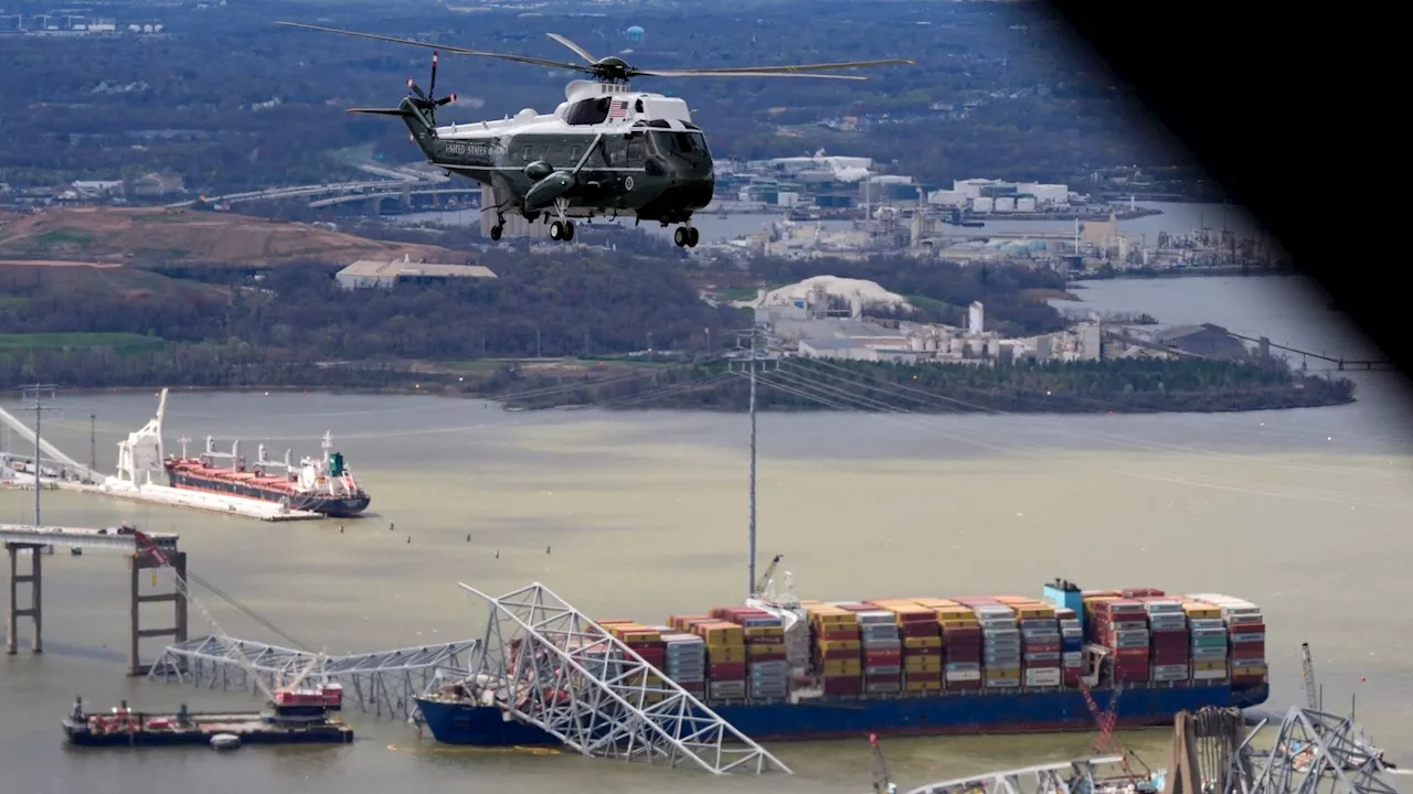 Salvage Operation of Baltimore Bridge Continues as Containers are Removed from Dali Cargo Ship