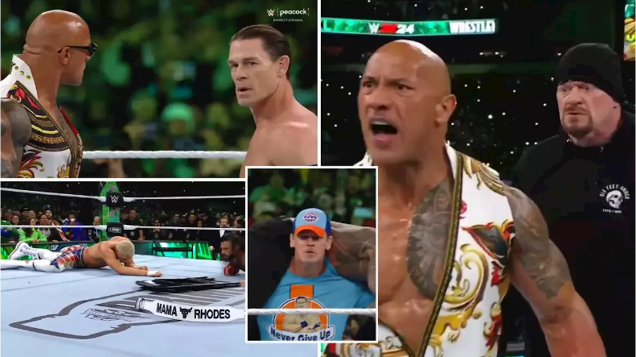 WWE legends The Rock, John Cena and The Undertaker interfere WrestleMania 40 main-event