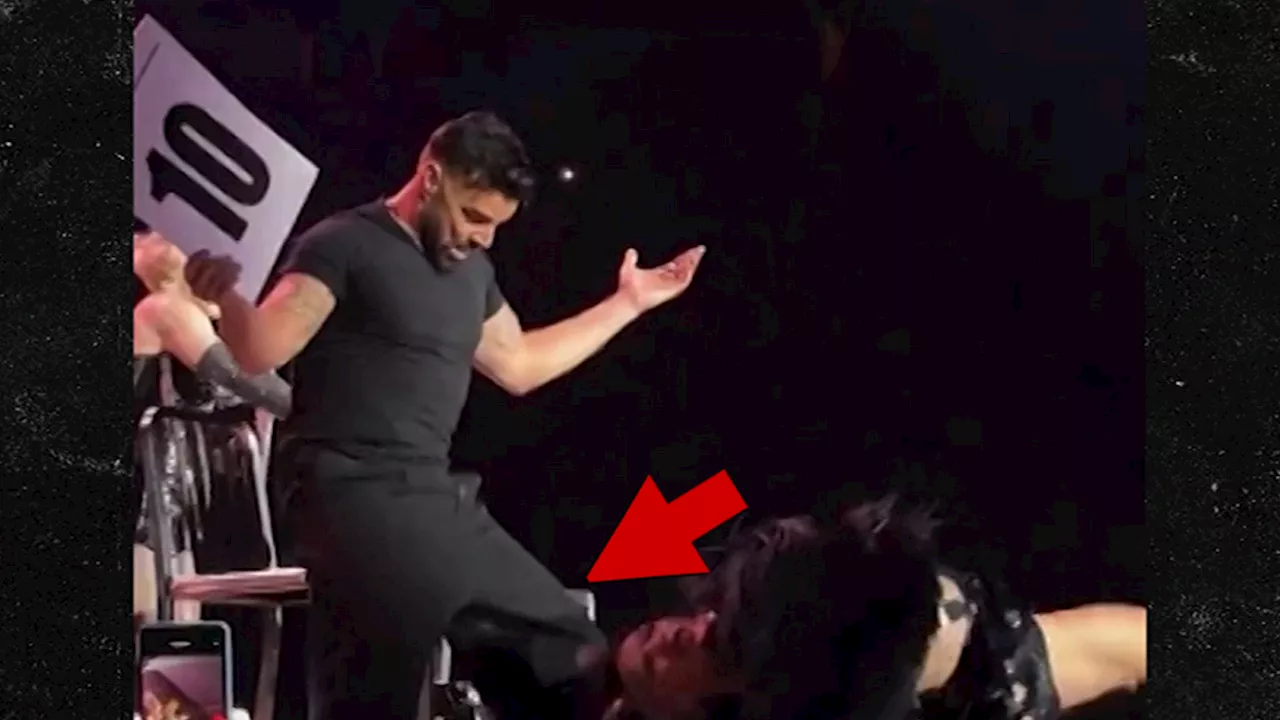 Ricky Martin Appears To Get Massive Erection Onstage At Madonna's Show