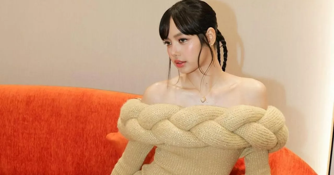 Lisa Rocks Quirky Knit Shoes in Latest Outfit