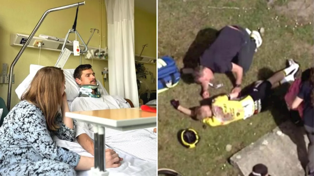 Aussie cycling champion Jay Vine celebrates medical ‘miracle’ after horrific crash in northern Spain