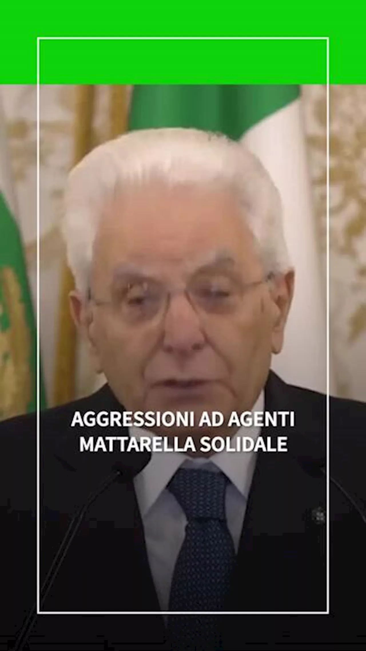 Aggressioni ad agenti, la solidarieta' di Mattarella