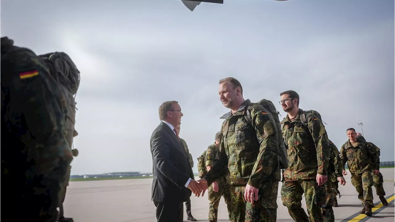 Deutsche Soldaten brechen nach Litauen auf