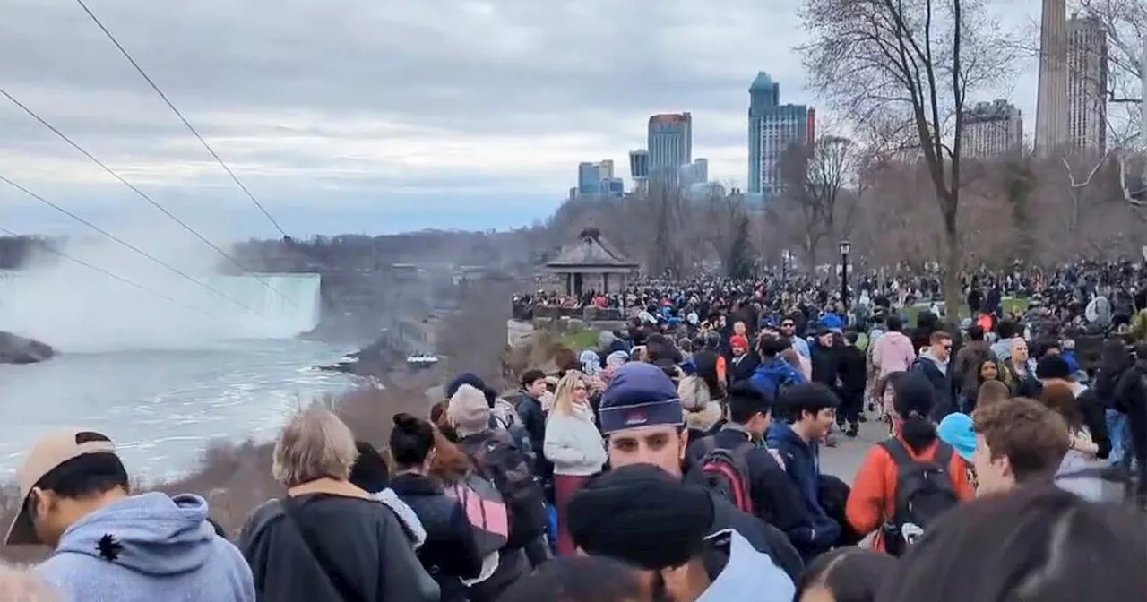 Solar eclipse in Niagara Falls kind of a bust due to overcast weather