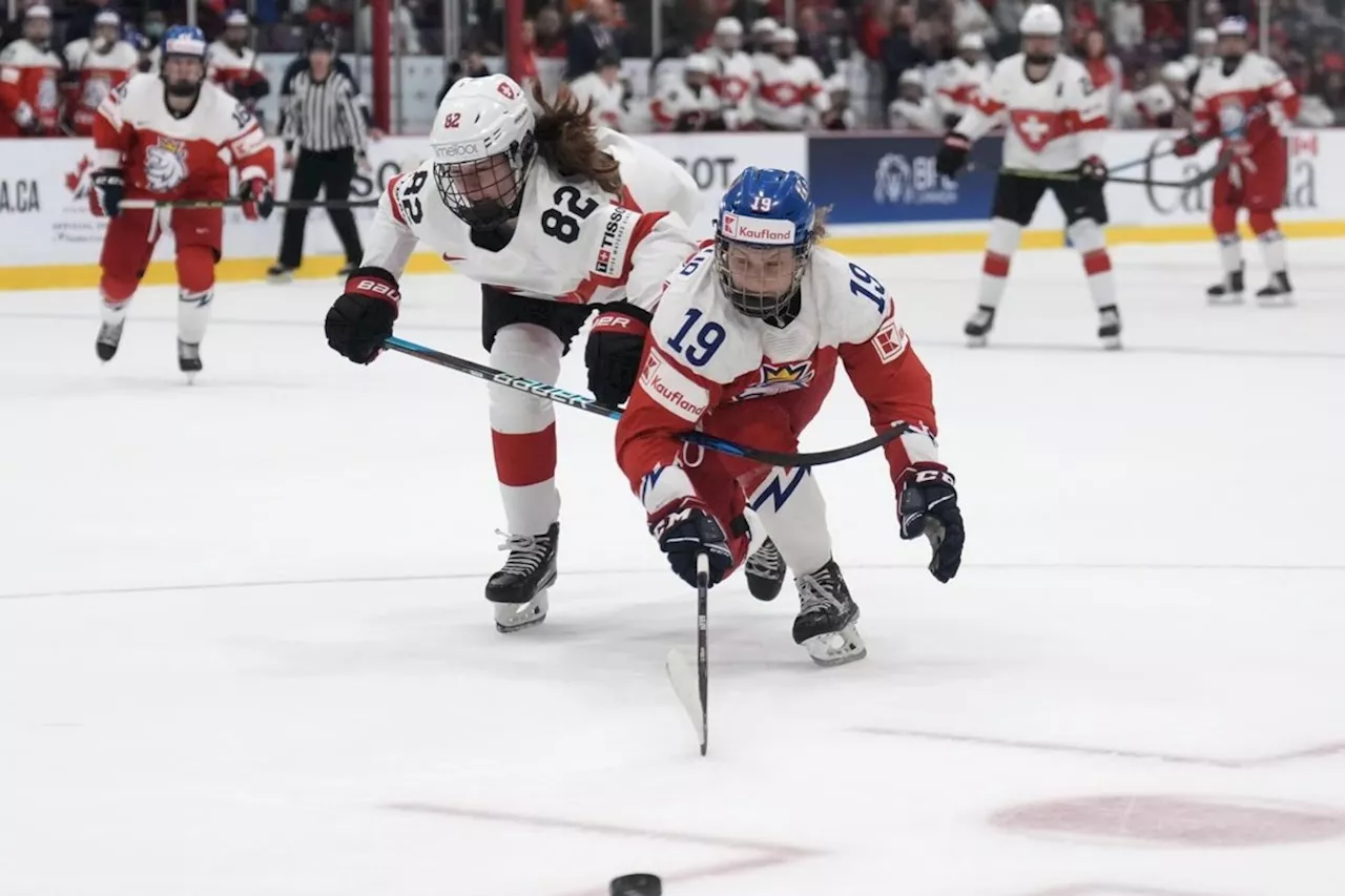 Czechs wrap up third place in Group A with rout of Swiss at women's hockey worlds