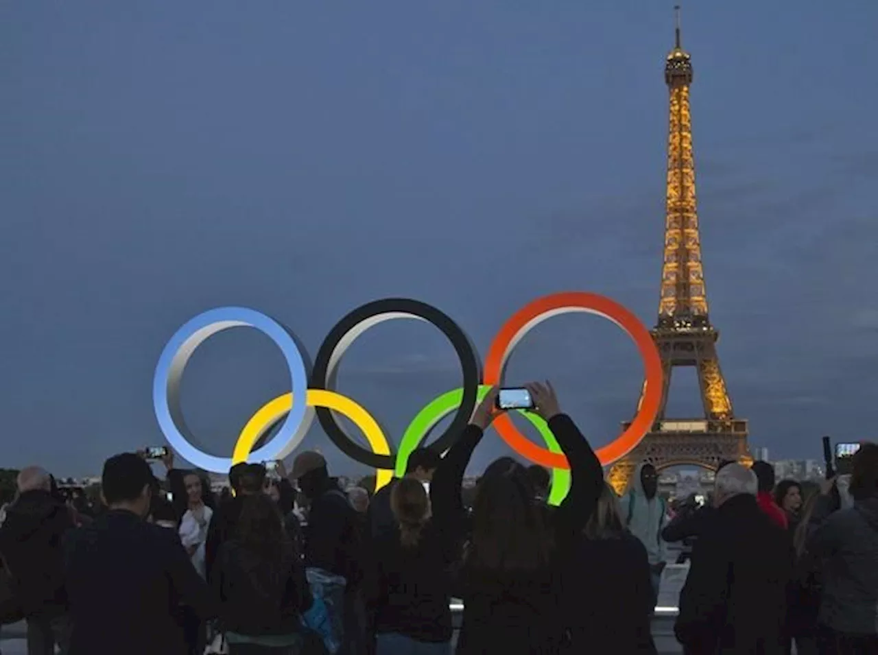 Olympic rings for the Paris Games will be displayed on the Eiffel Tower