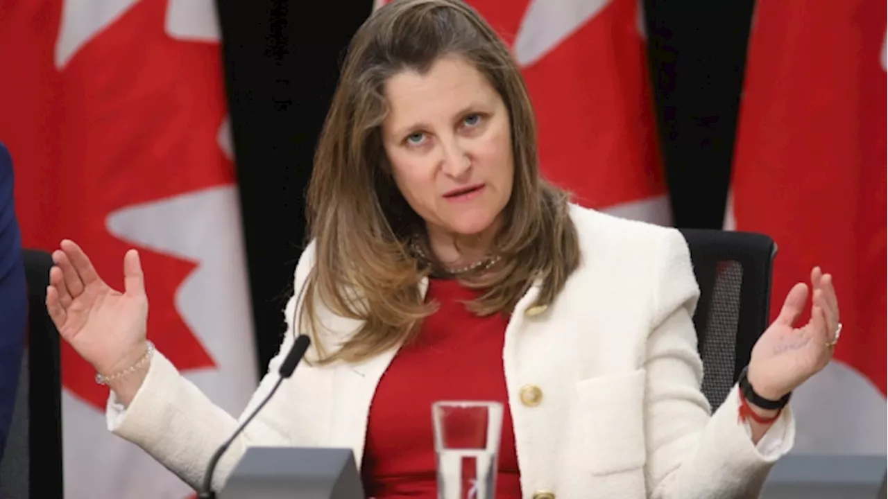 Freeland doesn't rule out new taxes on wealthy or corporate Canada