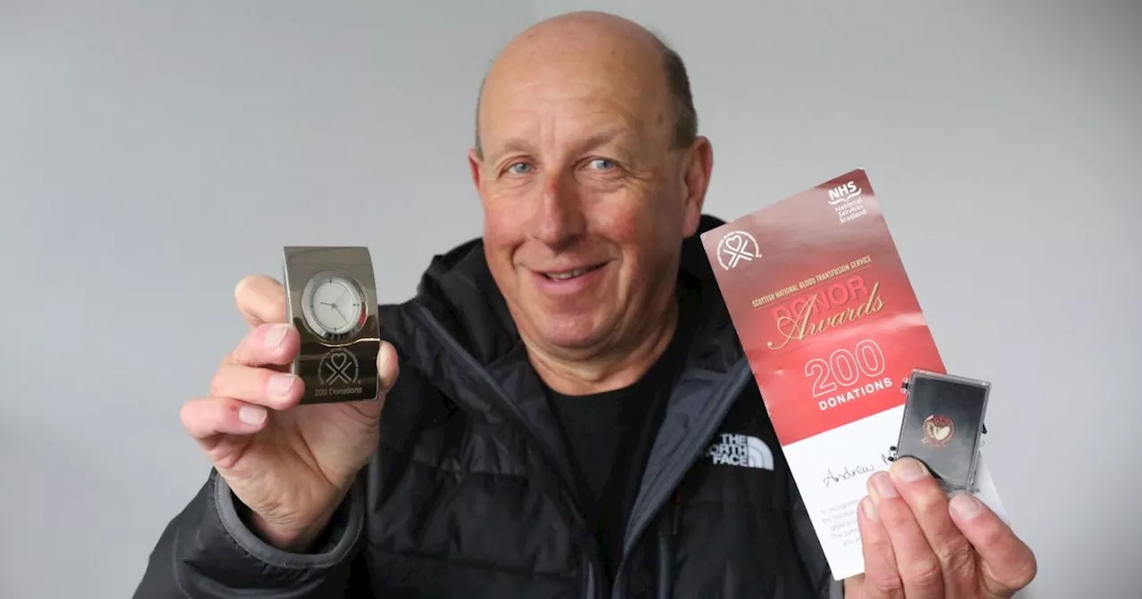 Scot who donated blood 200 times thanked for saving 'thousands' of lives