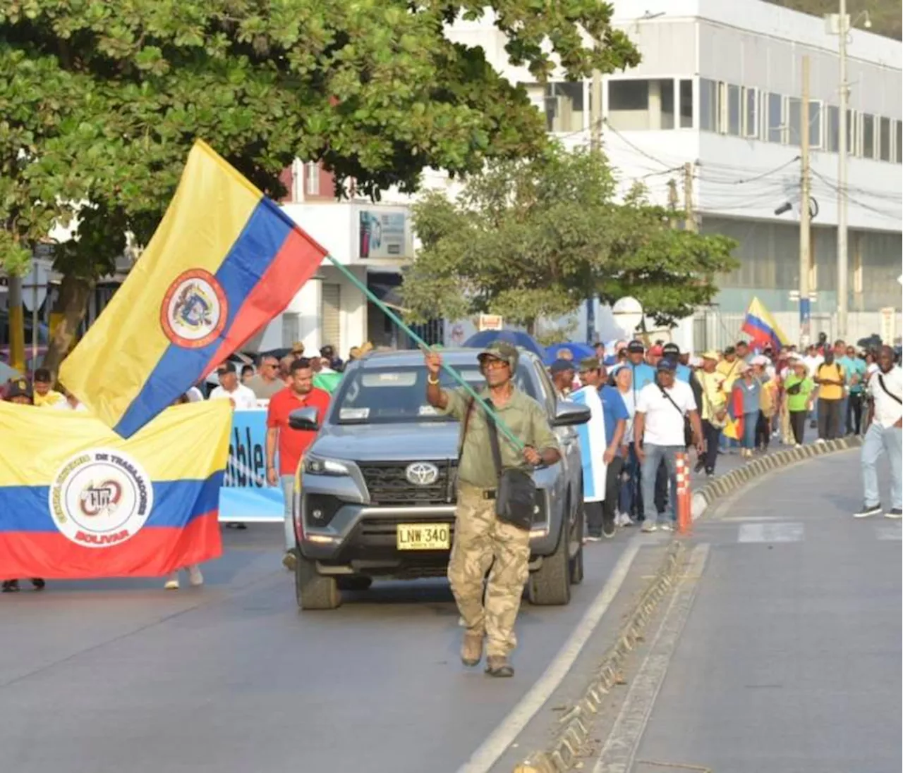 Simpatizantes del presidente Petro salieron a marchar en Cartagena