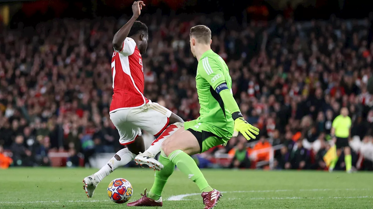 Y'avait-il penalty sur Saka lors du match Arsenal-Bayern Munich (Ligue des champions) ?