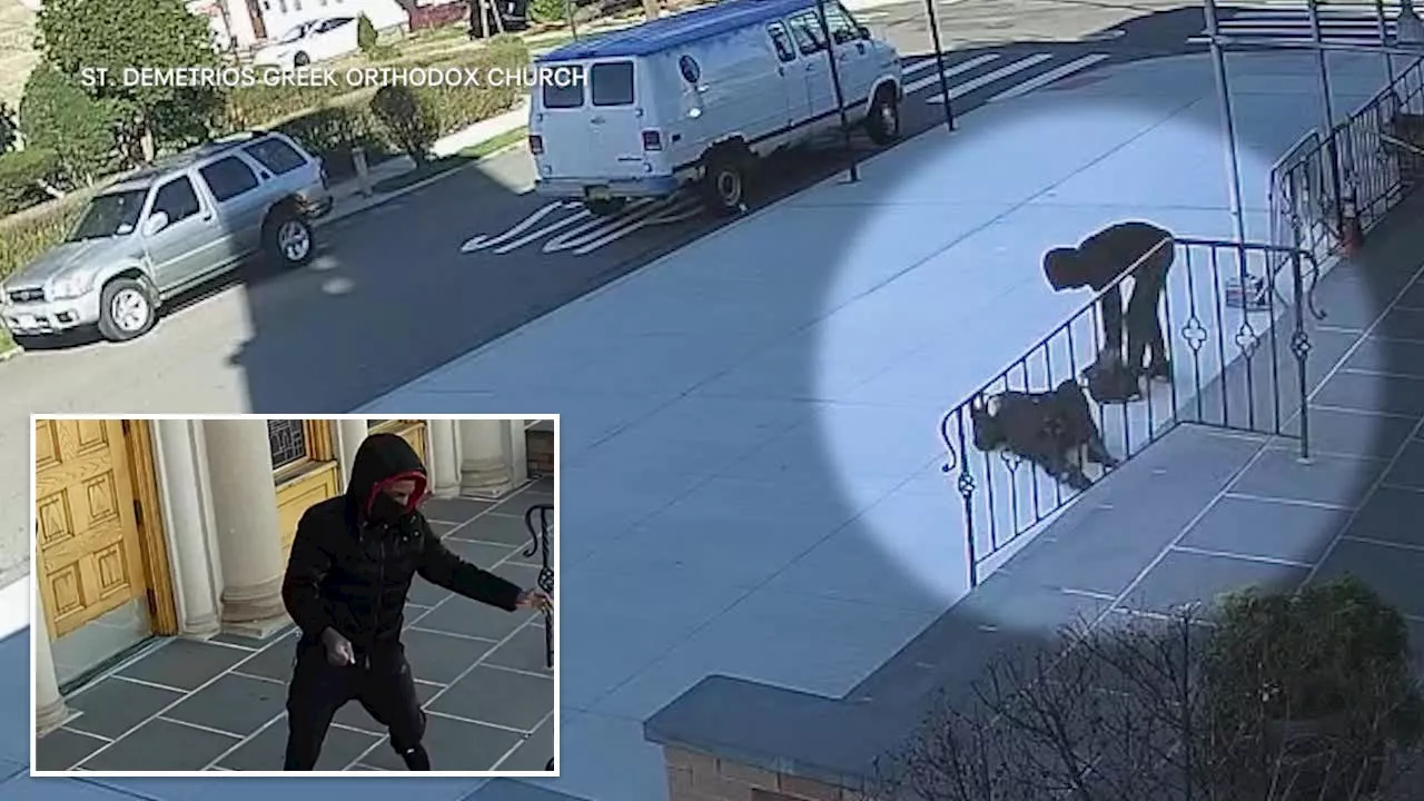 Woman punched, shoved down church stairs in brutal NYC robbery l VIDEO