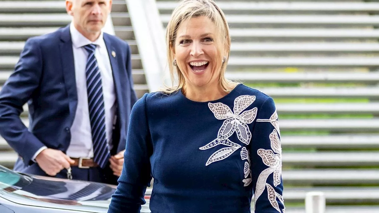 Königin Máxima der Niederlande: Designer-Kleid bringt sie zum Strahlen