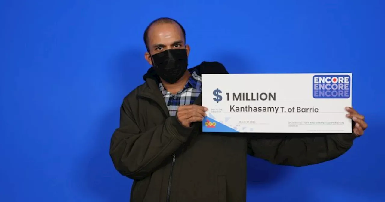 $1 lottery ticket turns into $1 M win for Barrie, Ont. man