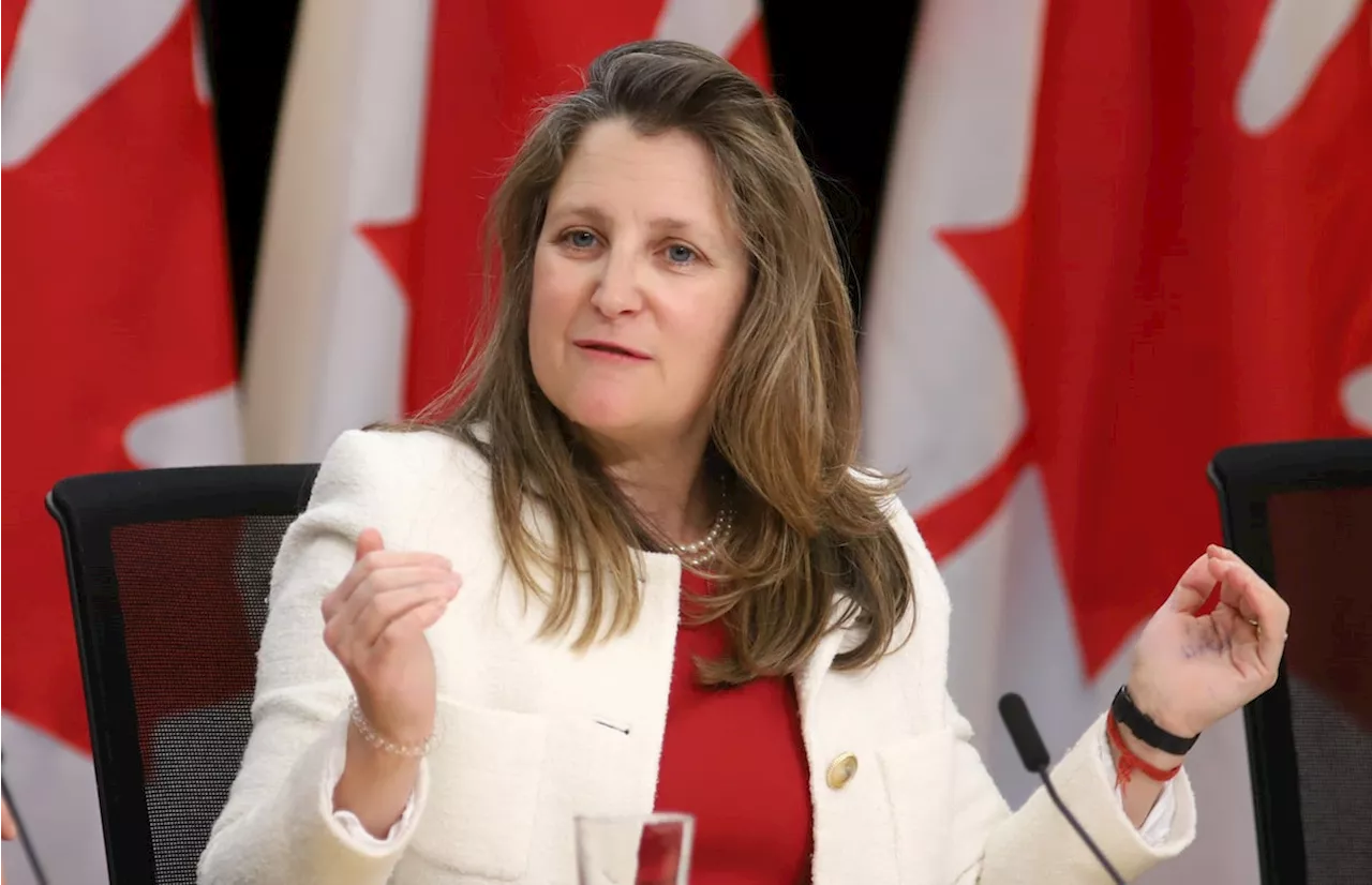 Freeland doesn’t rule out new taxes on wealthy or corporate Canada in upcoming budget