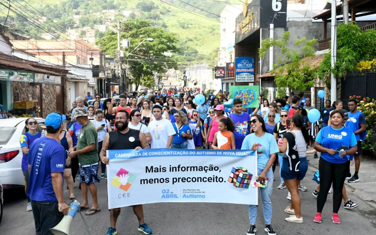 Prefeitura de Nova Iguaçu promove caminhada de conscientização pelo autismo